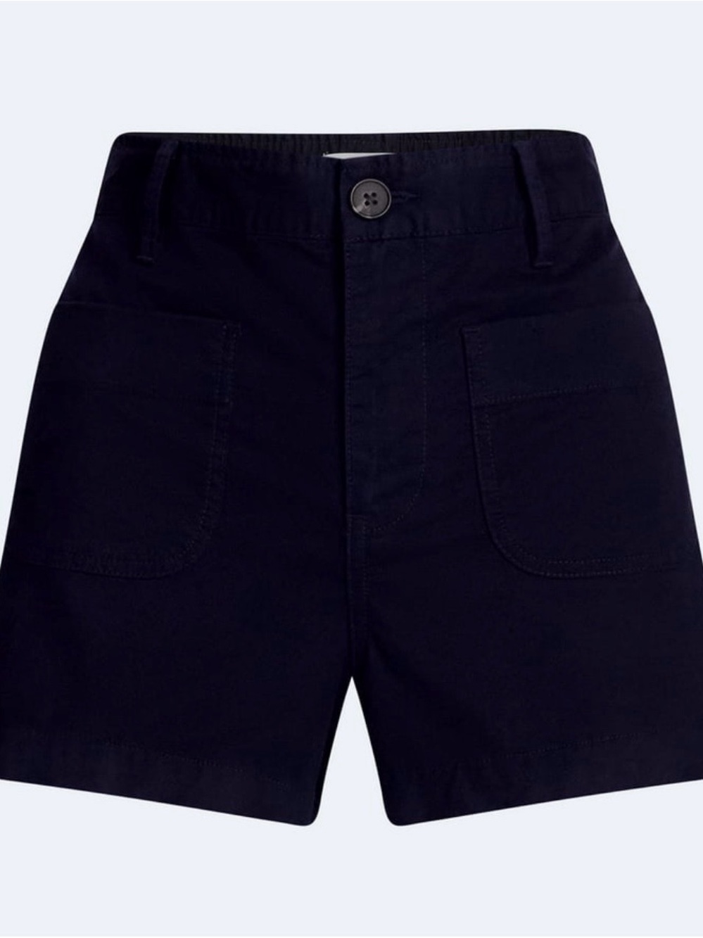 NWT Free Assembly High-Rise Flat Front Patch Pocket Women's Shorts in Navy